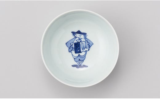 有田焼 しん窯 青花 ハーモニシリーズ 4寸ボウル 5個セット