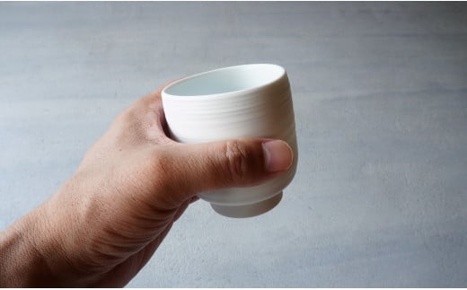 有田焼 白妙磁湯呑W【晩香窯・庄村久喜】食器 うつわ 器 湯