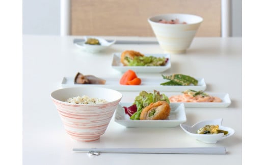 有田焼 反り茶碗 3色セット ミスト 錆刷毛【山忠】食器 器 