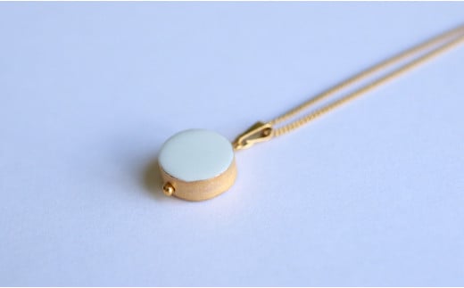 白磁ネックレス【6.kiln】アクセサリー 白磁 有田焼 清六窯 A