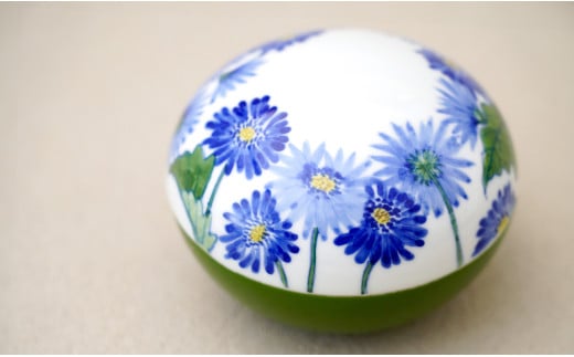 有田焼 ボンボニエール（ガーベラ / ブルー系） 職人舎 【