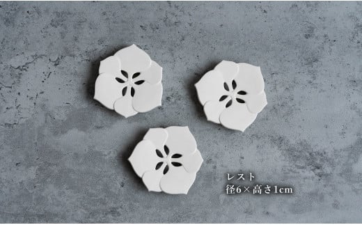 【切り紙文様のレリーフ】有田焼 樹葉蕾花 計14点セット【