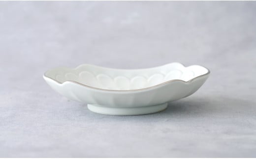 【アウトレット 訳アリ】有田焼 渕プラチナ 楕円皿 2枚 セ