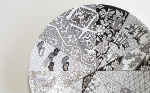 有田焼 JS旭日吉祥紋・ペアフラットプレートS ARITA PORCELAIN LA