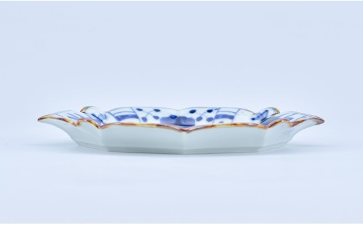 有田焼 間取芙蓉 輪花銘々皿 【まるぶん】 食器 うつわ 取