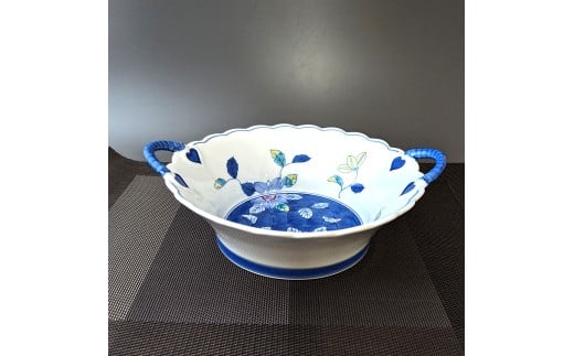 有田焼 華山窯 鉄仙花バスケット（大・小）2個 セット【東