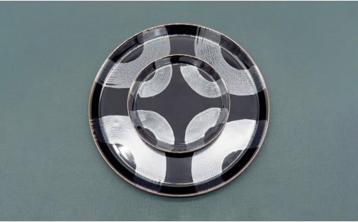 有田焼 銀砂シリーズ 丸まる・リムプレート 3枚セット 21cm×