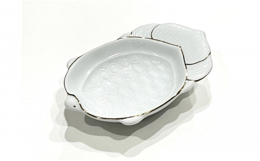 金・プラチナ鶴亀小皿セット 西富陶磁器 A18-172