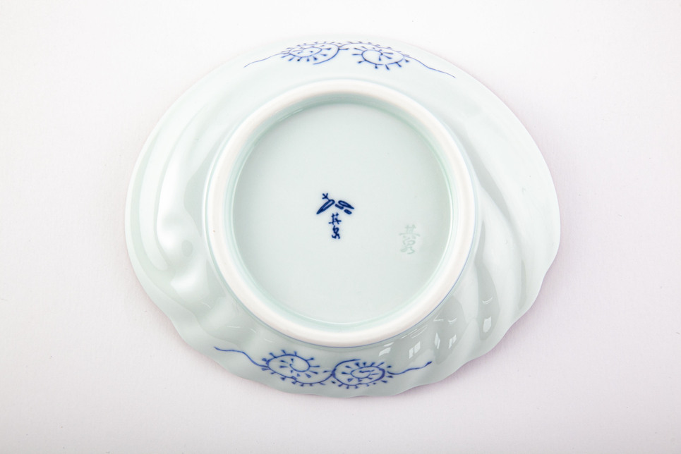 有田焼 染付山水鮑型 銘々皿揃 5枚セット【賞美堂本店】器 