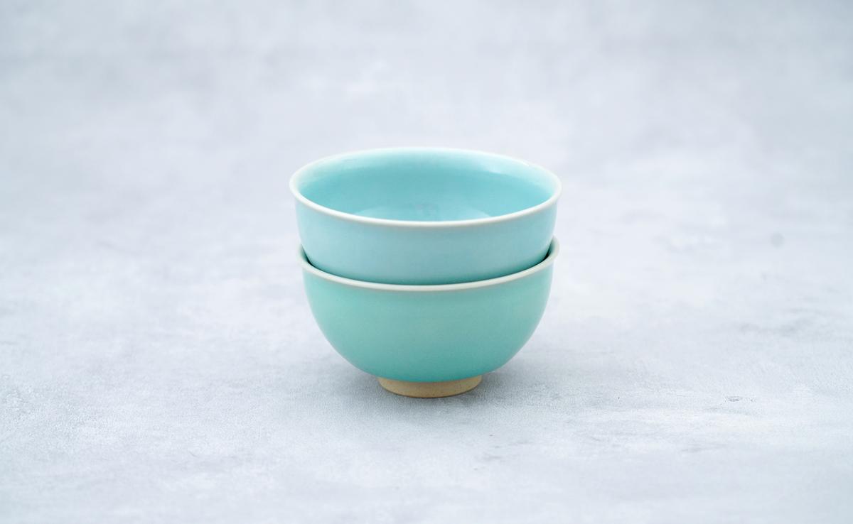 有田焼 翡翠天青茶碗 2色セット【梶原大敬 茂正工房】器 う