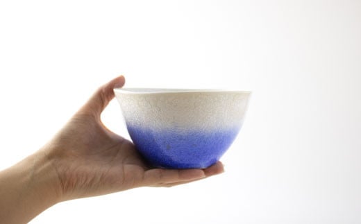 有田焼 ボウル(大) 藍染水滴 真右エ門窯【スチームシップ】