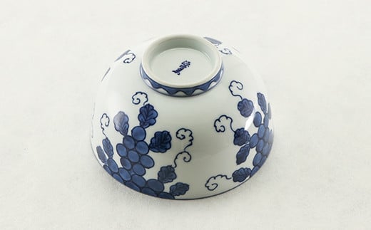 源右衛門窯 染付葡萄絵 麺鉢 器 食器 鉢 盛鉢 どんぶり ボウ