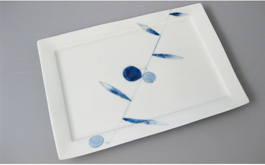 有田焼 食卓セットA（楕円ボウル1・マグ2・長角皿2）大慶 A5