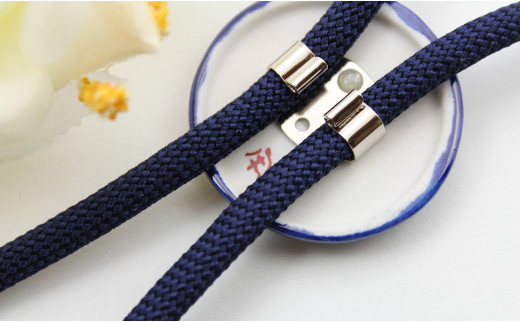 二宮閑山 有田焼ループタイ るりブルー 丸と角の2個セット 