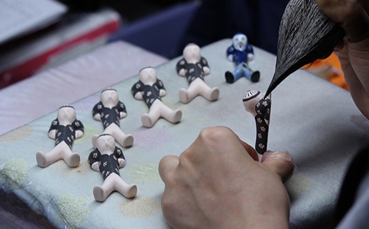 源右衛門窯 染錦絵変り マンダリン箸置 食器 はしおき 箸置