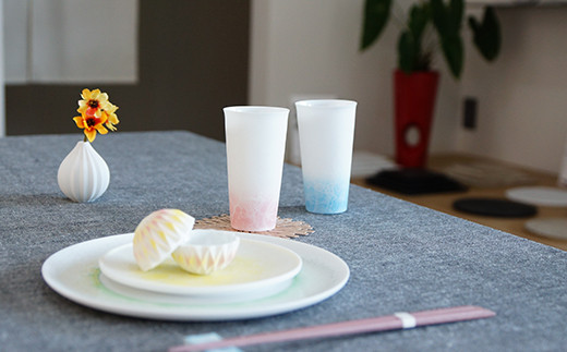 やま平窯元 エッグシェル タンブラーM 泡 Blue A22-88