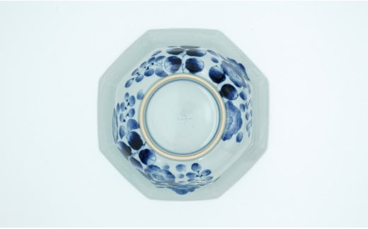 山口洋一工房 辻が花八角7.5寸鉢 有田焼 A95-9