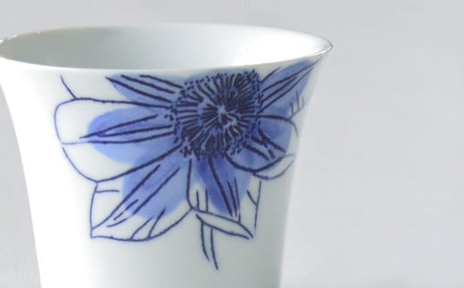 有田焼 鉄仙シリーズ 蕎麦猪口(青) 2個セット 聡窯 A22-15