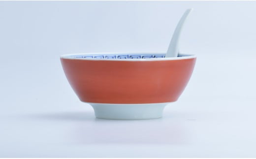 有田焼 究極のラーメン鉢 龍紋ペア ペアセット レンゲ付【