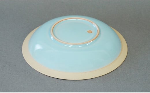 有田焼 天青リム皿 大 23.5cm【梶原大敬 茂正工房】器 うつわ