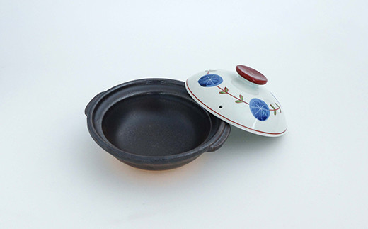 有田焼 染錦丸紋つなぎ 6.5号土鍋セット ほっこり1人用 金照