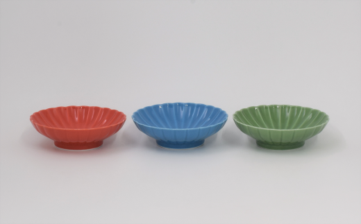 有田焼 深川製磁 釉遊彩菊花小付3枚入（VIVID） 皿 食器 A24-56