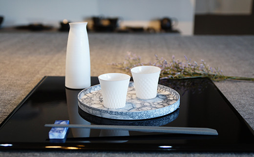 やま平窯元 エッグシェル MONYOU ぐい呑み 魚子（ななこ）・