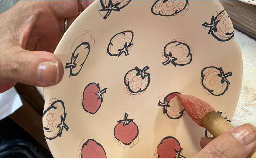 有田焼 野菜畑のボウルセット【ミニトマト・そら豆・なす