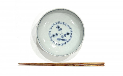 有田焼 工房禅 横田翔太郎 染付 すみれ 縁切深皿 初期伊万