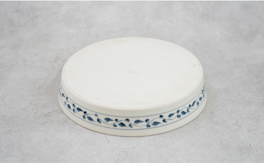 有田焼 坂本窯陶工房 花鳥文水盤型菓子鉢 A300-45