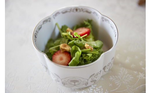 有田焼 其泉 ゆいからくさ 四つ葉形 ボウル 金 白金 ペア【