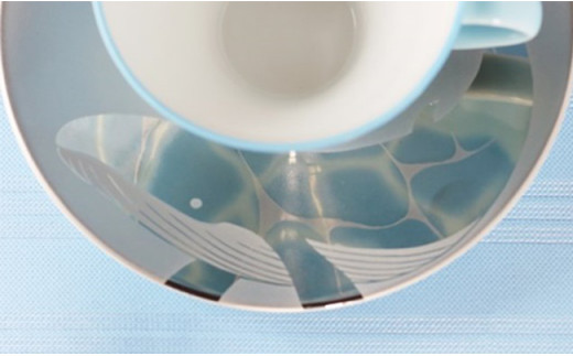 【有田焼・香蘭社】マリン・碗皿＆プレート4点セット A110-4