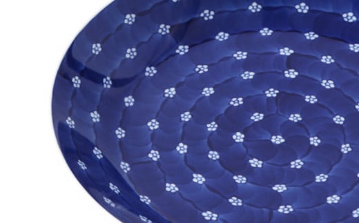 【有田焼】源右衛門窯 染付梅地紋 1枚 【源右衛門窯】深皿 