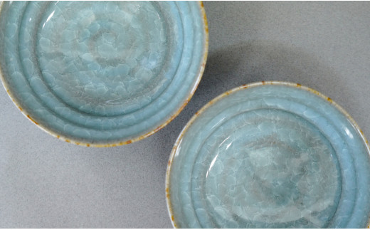 有田焼 貫入4寸（12cm）小鉢2個セット 青磁 食器 鉢 うつわ 