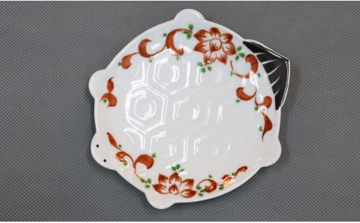 有田焼 銘々皿 鶴と亀 ペアセット 大慶 食器 うつわ 器 お正