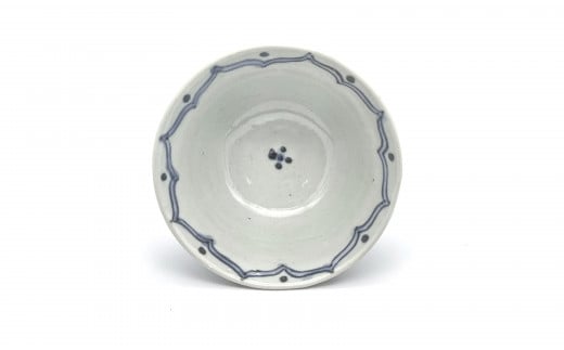 有田焼 工房禅 横田翔太郎 染付八方花紋 高台鉢 初期伊万里