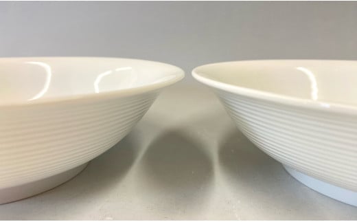 中仙窯 有田焼 白磁 シチュー皿 2枚セット 中尾純作 作家 作