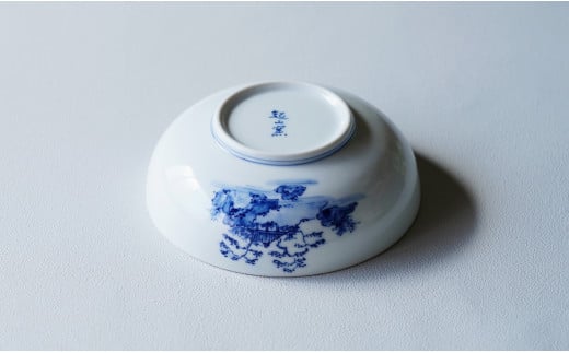 起山窯 有田焼 山水絵 小鉢 A17-1