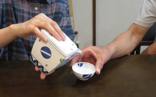 有田焼 色彩濃丸紋 徳利&盃セット 酒器 とっくり ぐいのみ 