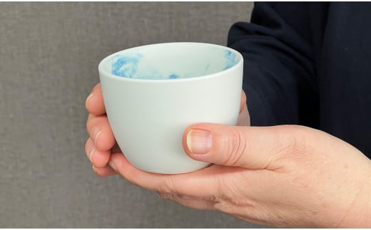 ARITAYAKI MUTSU 空（ブルー）24cm プレート・コップ ペアセット 