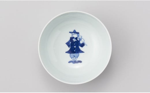 有田焼 しん窯 青花 ハーモニシリーズ 4寸ボウル 5個セット