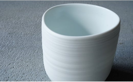 有田焼 白妙磁湯呑W【晩香窯・庄村久喜】食器 うつわ 器 湯