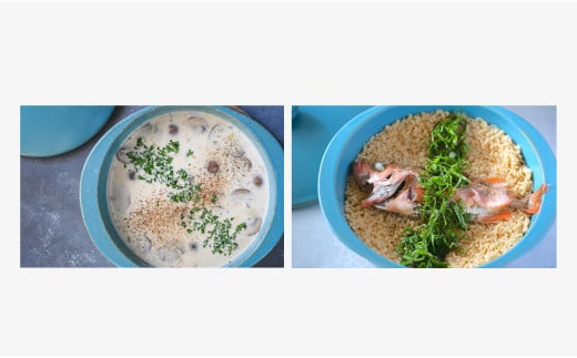 有田焼 おしゃれな万能鍋 5way pot スカイブルー 大小 2個セッ