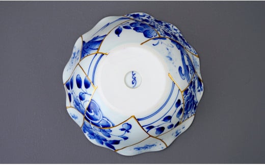 有田焼 金継手陶片紋 大鉢 職人舎  【伝統工芸士・いしはら