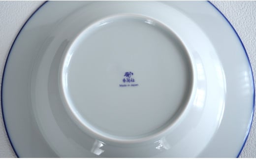 有田焼 コバルトライン・ペアスープボウル【香蘭社】食器 