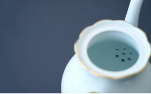 有田焼 ゴールドライン白磁・ポット【香蘭社】食器 白磁 