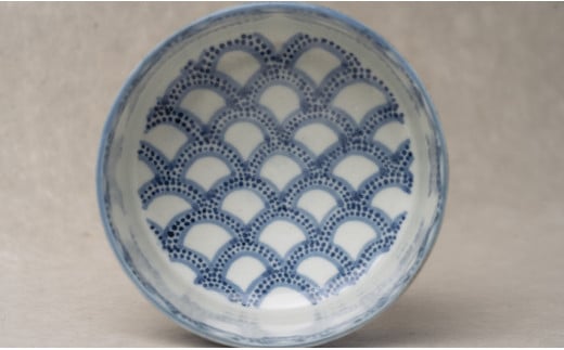 有田焼 青海波 手造り向付 2個セット【染付の器 匠】食器 