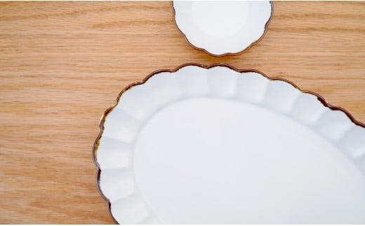 有田焼 皓洋窯 渕サビ 白マット 3点 セット【藍土】食器 器 