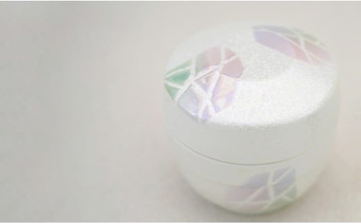 有田焼 蒸し碗 セット（白磁虹彩三色パール＋三色吹ダイヤ