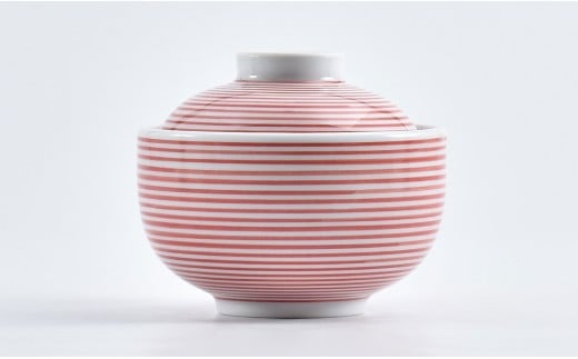 有田焼 かわいい千筋ミニ小蓋物 赤青 ペア【まるぶん】食